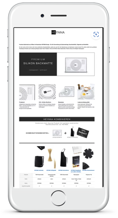 HEYNNA Branded Content auf dem Smartphone