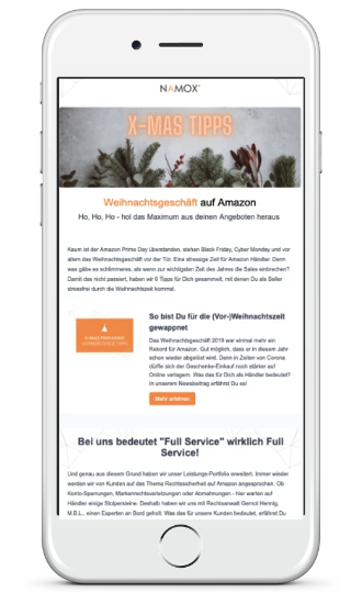 Newsletter auf dem Smartphone