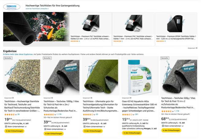 Screenshot: Sponsored Brand Kampagne